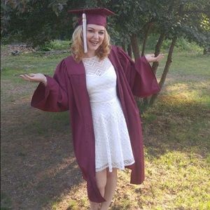 White high neck dress